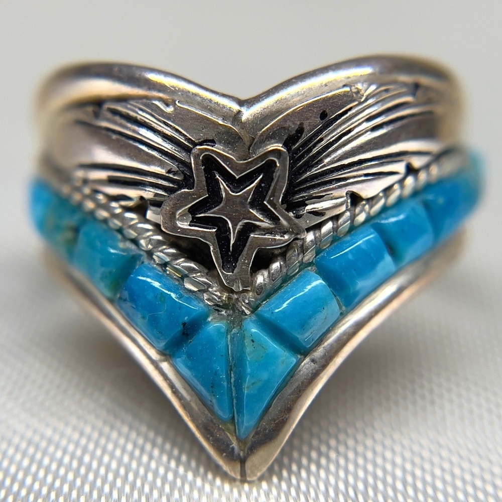 Size 7.5 Sterling Silver Turquoise Ring